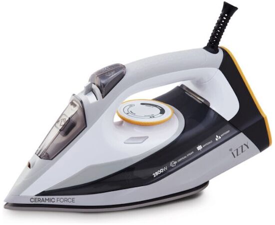 Izzy IZ-1107 Σίδερο Ατμού 2800W με Κεραμική Πλάκα και Συνεχόμενη Παροχή Ατμού 50gr/min | Συσκευές Σιδερώματος στο Togias-Home.gr