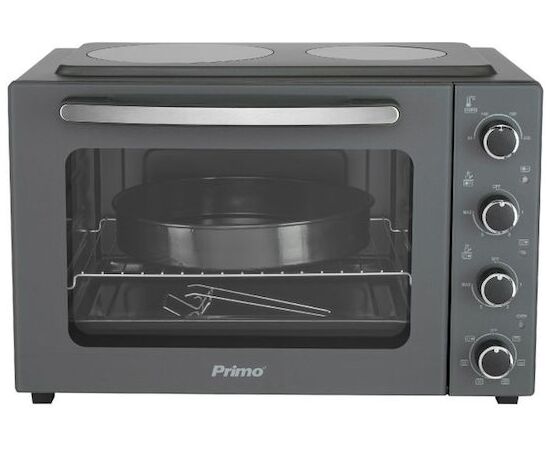 Φουρνάκι Primo PREO-40456NS Με 2 Κεραμικές Εστίες 50L Υάλινη Πρόσοψη Ανθρακί | Κουζίνες & Φούρνοι στο Togias-Home.gr