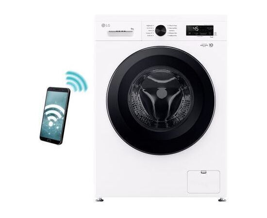 LG Πλυντήριο Ρούχων 8kg με Τεχνολογία Ατμού 1400 Στροφών 6 Motion F4X1008NWK | Εμπρόσθιας Φόρτωσης στο Togias-Home.gr