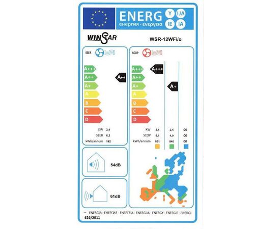 Winstar Κλιματιστικό Inverter 12000 BTU A++/A+ WSR-12WFI/WSR-12WFO | Air Condition στο Togias-Home.gr