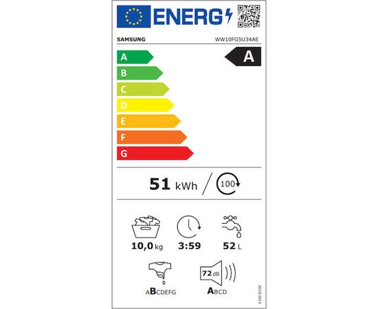 Samsung Πλυντήριο Ρούχων 10kg με Τεχνολογία Ατμού 1400 Στροφών BubbleSoak WW10FG5U34AELE | Εμπρόσθιας Φόρτωσης στο Togias-Home.gr
