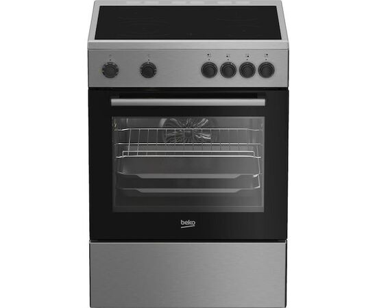 Beko Ελεύθερη με Κεραμικές Εστίες Inox FBM6701X | Κουζίνες & Φούρνοι στο Togias-Home.gr