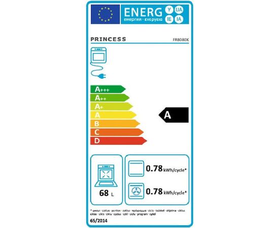 Princess Κουζίνα FR8080X  72lt με Κεραμικές Εστίες Π60εκ. Inox | Κουζίνες & Φούρνοι στο Togias-Home.gr