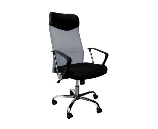 Executive Chair BF2400 PU Black/Mesh Light Gray EO502.6 |  Office Chairs στο Togias-Home.gr